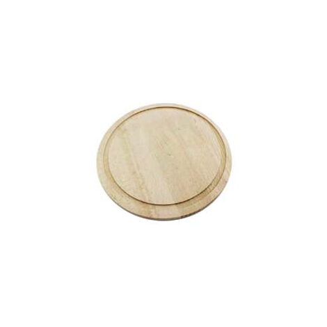 Planche à découper ronde en hêtre avec rainure 24cm - 24cm