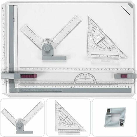 Planche à dessin A3, planche à dessin DIN A3 avec mouvement parallèle, angle réglable pour un travail professionnel