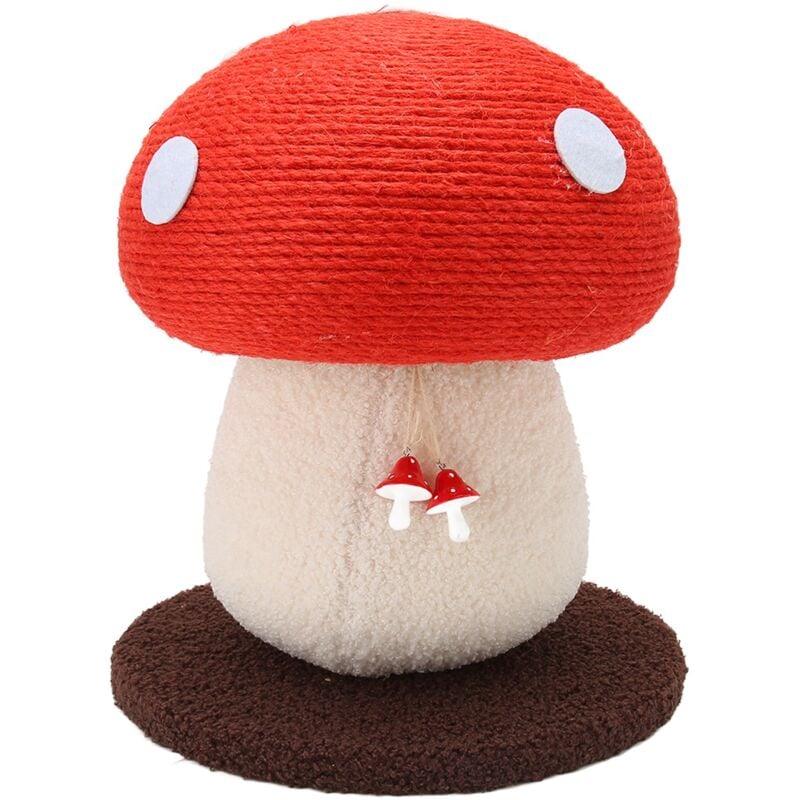 Planche à gratter en forme de champignon pour chat - Griffoir durable en sisal - Interactif et doux pour la peau - Planche à gratter mignonne pour