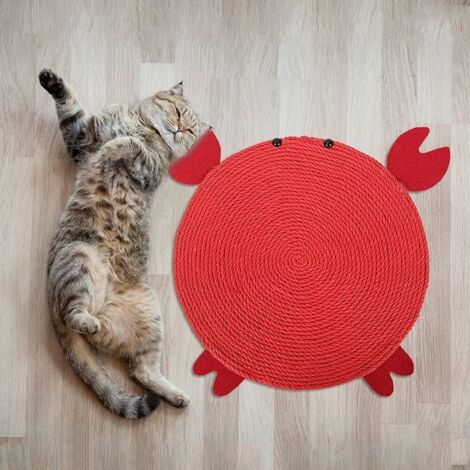 Planche à gratter pour chat，Tapis Griffoir pour Chat Tapis en sisal Tapis anti-rayures EVA anti-dérapant chat jouet protection canapé meubles（façon crabe）
