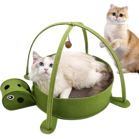 Planche à Griffes pour Chat Griffoir en Carton Ondulé et Lit pour Animal