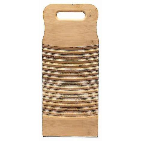 Planche à laver en bois pour laver le linge, planche à laver à la main pour la maison, planche à laver en bambou, 1 pièce - 39 x 18 cm