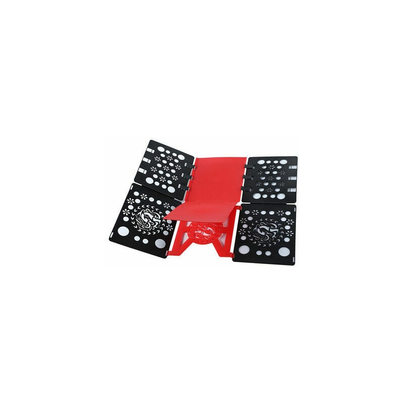Planche à Plier Le Linge - Pli Linge plieur de Linge Enfant Adulte Vetement Chemise t-Shirt Tee Shirts 57 x 68 cm (Noir & Rouge)