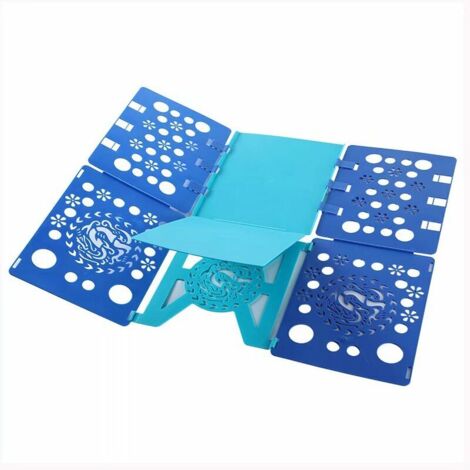 Planche à Plier Le Linge - Pli Linge plieur de Linge Enfant Adulte Vetement Chemise t-Shirt Tee Shirts 58 x 68 cm (Bleu&Bleu),