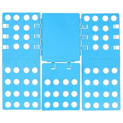 Planche à plier vêtements 3 ème génération 68 x 57 plieuse chemises plieur t-shirts flip flop, Bleu,
