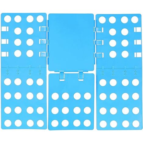 Planche à plier vêtements 3 ème génération 68 x 57 plieuse chemises plieur t-shirts flip flop, Bleu,GU.B/bon