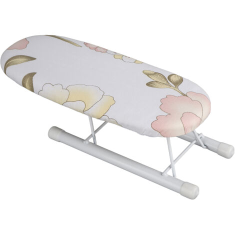 Planche à repasser pliable mini pour manches et cols, idéale voyage et gain de place (Pivoine)
