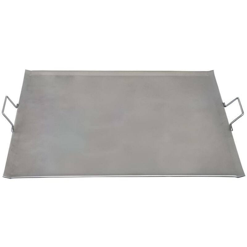 Visiodirect - Planche à rotir barbecue 5 mm en Fer coloris Gris - 33 x 33 cm