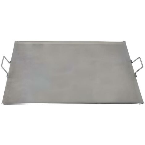 Planche à rotir barbecue 5 mm en Fer coloris Gris - 33 x 33 cm