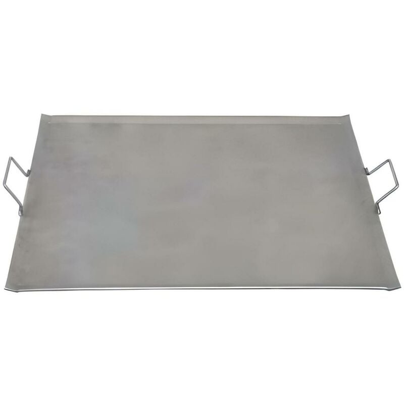 Visiodirect - Planche à rotir barbecue 5 mm en Fer coloris Gris - 50 x 50 cm