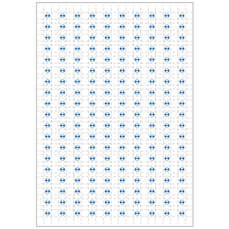 Planche A4 de 190 pictos en 10 x 10 mm Barrage eau général pour plan d'évacuation