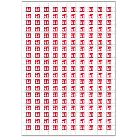 Planche A4 de 190 pictos en 10 x 10 mm Déclencheur d'alarme incendie pour plan d'évacuation