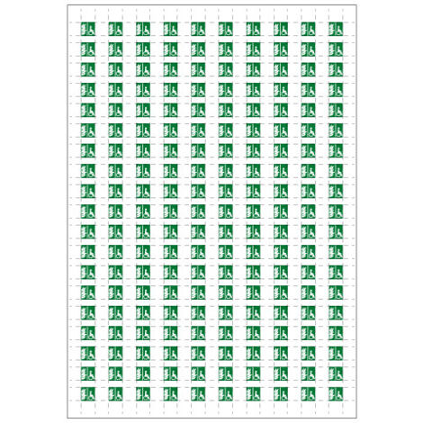 Planche A4 de 190 pictos en 10 x 10 mm Evacuation handicapes pour plan d'évacuation