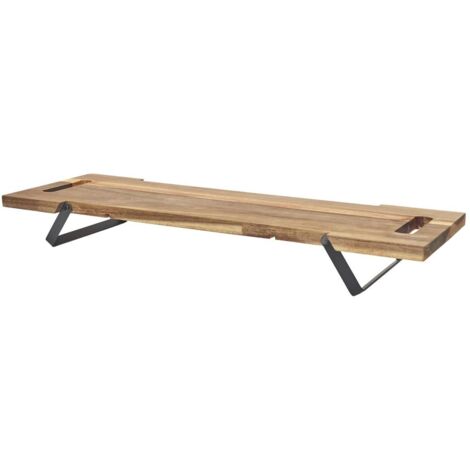 Planche Acacia sur Pied Métal 55 cm