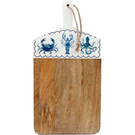 Planche apéro en bois de manguier Mer Rectangulaire