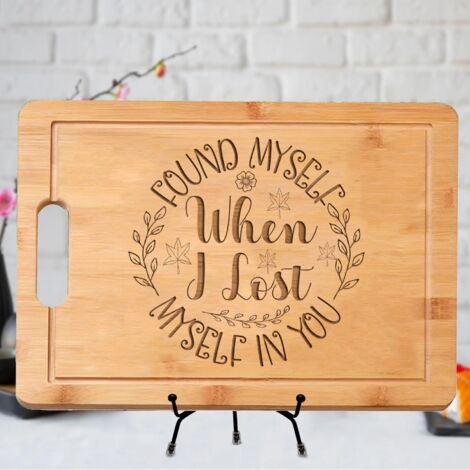 Planche bambou inscription personnalisée – Idée cadeau originale pour couple