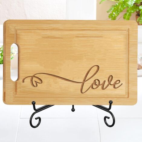 Planche bambou "LOVE" élégante – Cadeau personnalisé pour mariés