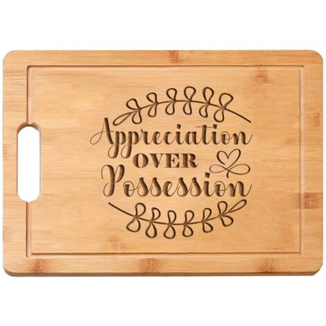Planche bambou texte personnalisé – Message romantique gravé, cadeau couple