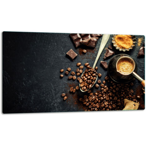 Planche  dcouper  assiette de verre 52x30 caf