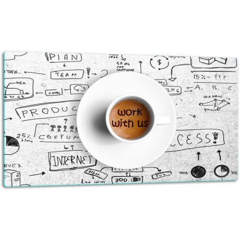 Planche  dcouper  assiette de verre 52x30 caf