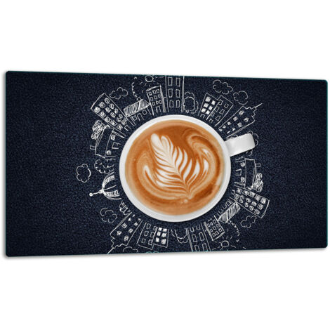 Planche  dcouper  assiette de verre 52x30 caf