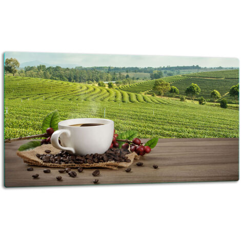 Planche  dcouper  assiette de verre 52x30 caf