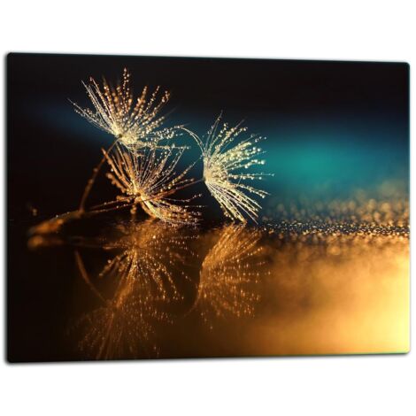 Planche dcouper de plaque de verre 52x40 Fleurs