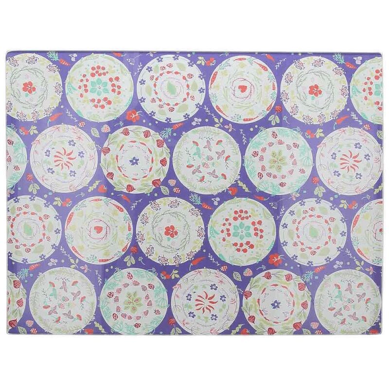 Webmarketpoint - Planche à découper en verre trempé cm 25x35 en verre trempé multicolore
