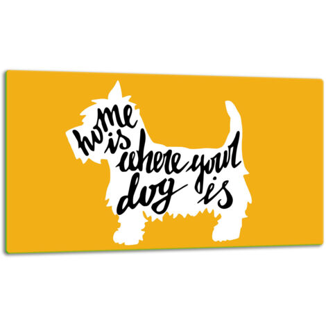 Planche  dcouper  plaque de verre 52x30 chien