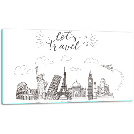 Planche dcouper plaque de verre 52x30 Paris