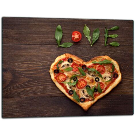 Planche  dcouper  plaque de verre 52x40 pizza