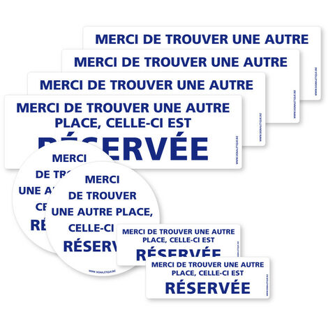 Autocollant interdiction de stationner – stationnement interdiction –  emplacement réservé- sticker en plastique 21x21cm (5)[378] - Cdiscount  Bricolage