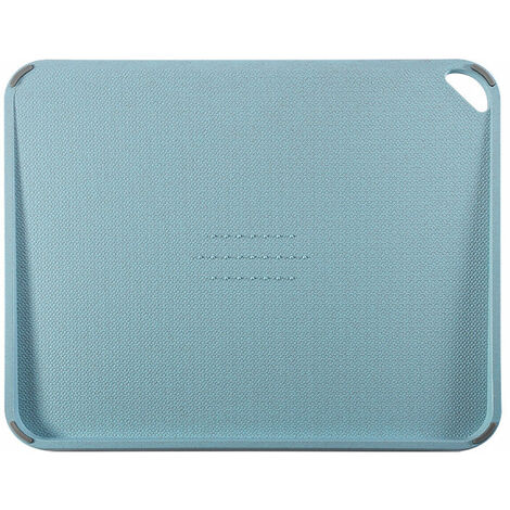 Planche de Cuisine 27,7 x 33,8 x 1,5 cm, sans BPA, Planche à découper, Lavable au Lave-Vaisselle, paroi de jus, Compatible avec Les Couteaux, antidérapante, Planche à découper (bleu)——