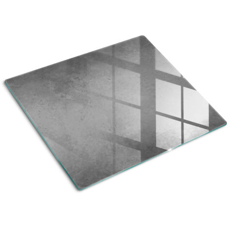Planche de cuisine, couvre plaque, verre planche découper, verre trempé – 60 x 52 cm - Béton