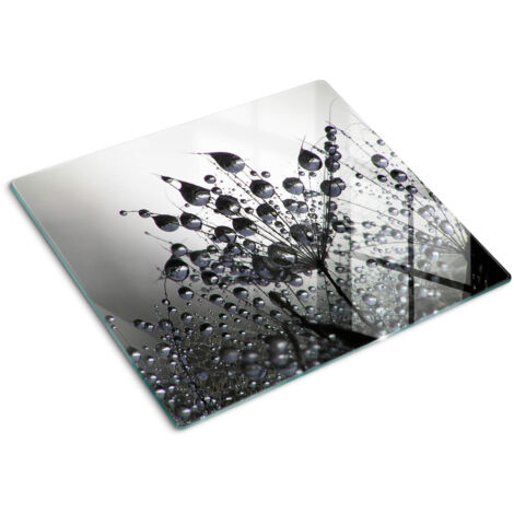 Planche De Cuisine En Verre Trempé Tulup 60x52 Cm – Motif Citrons Et Eau – Jaune – Moderne