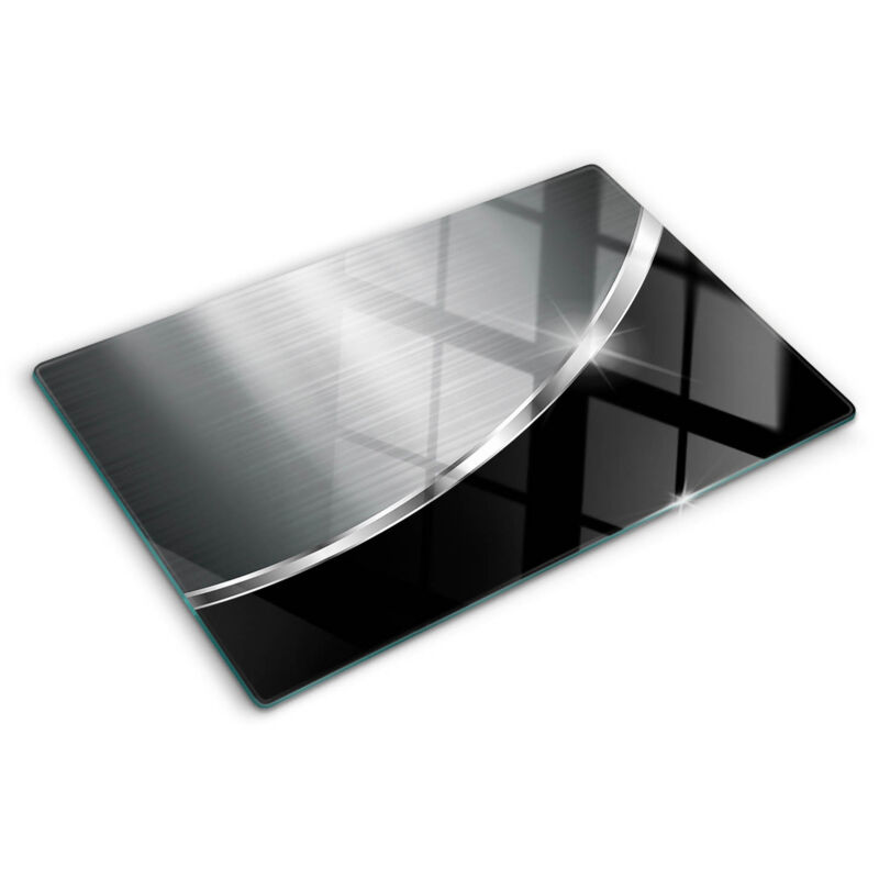Tulup - Planche de cuisine, couvre plaque, verre planche découper, verre trempé – 80 x 52 cm - Texture