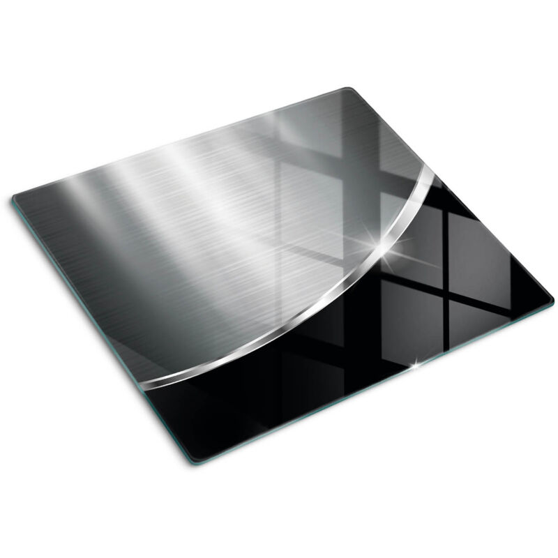 Tulup - Planche de cuisine, couvre plaque, verre planche découper, verre trempé – 60 x 52 cm - Texture