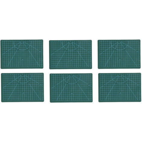 Planche de découpe auto-réparatrice en PVC pour patchwork et couture - Lot de 6 grilles A5