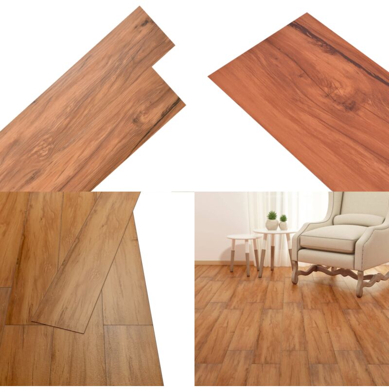 Dalles de plancher pvc autoadhésif 5,02 m² 2 mm Orme naturel - Carrelage Pvc - Dallettes De Sol - Parquet Imitation Bois - Revêtement De Sol Adhesif