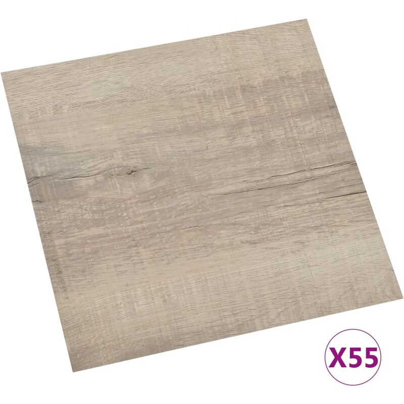 Vidaxl - Dalles de plancher autoadhésives 55 pcs pvc 5,11 m² taupe