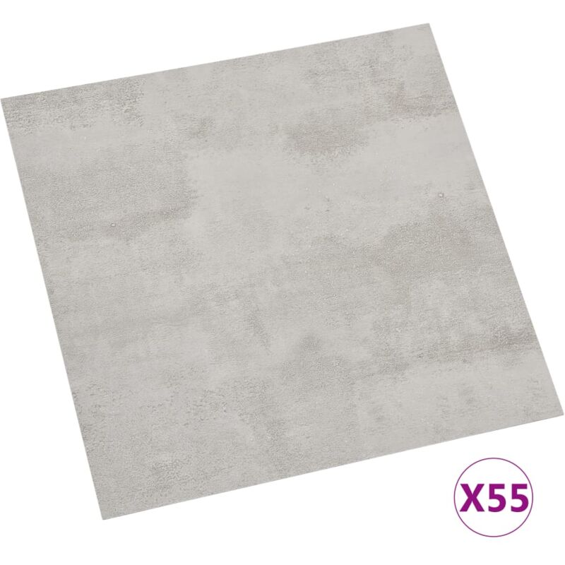 Vidaxl - Dalles de plancher autoadhésives 55 pcs pvc 5,11 m² gris clair