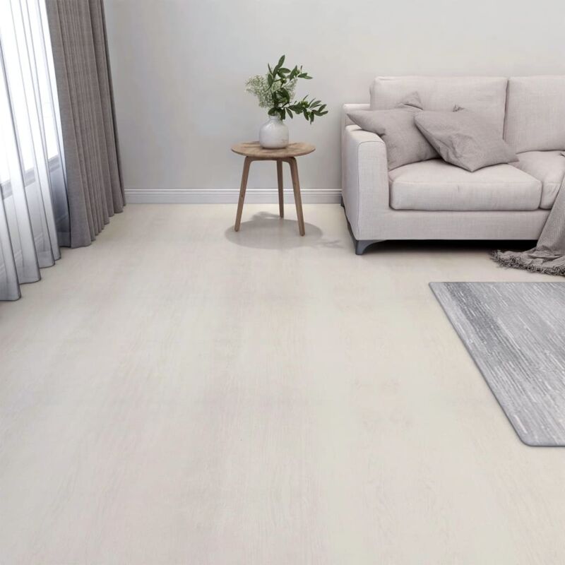 Dalles de plancher autoadhésives 55 pcs PVC 5,11 m² beige vidaXL