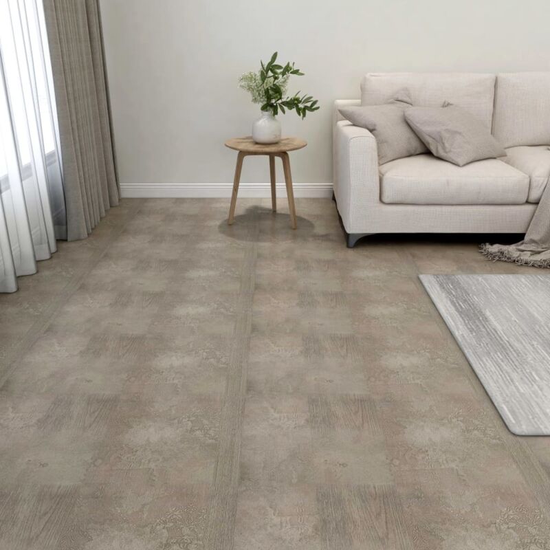 Dalles de plancher autoadhésives 55 pcs pvc 5,11 m² gris Vidaxl