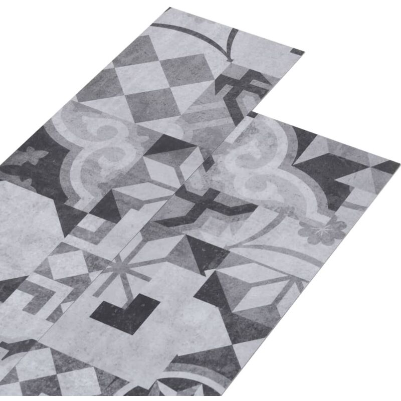 Vidaxl - Dalles de plancher pvc autoadhésif 5,21 m² 2 mm motif gris