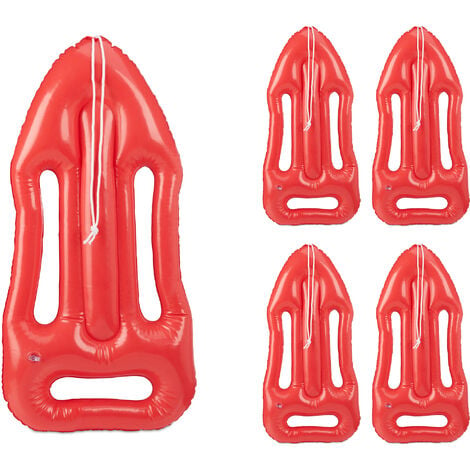 Planche de sauvetage gonflable, lot de 5, Bouée de sauveteur, Déguisement Malibu, Pour enfants et adultes, rouge