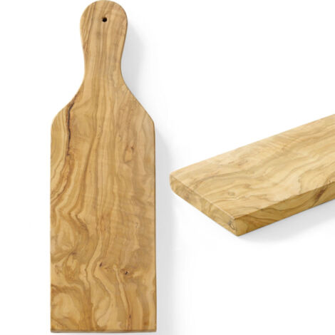 Planche de service en bois d'olivier avec poignée 350 x 120 x 18 mm - Hendi 505243