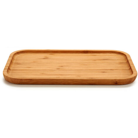 Planche de service pour snacks, rectangulaire, en bambou