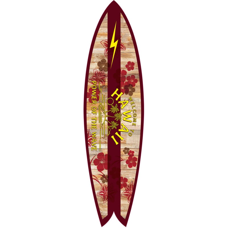 Hxadeco - Planche de surf décorative welcome hawaii