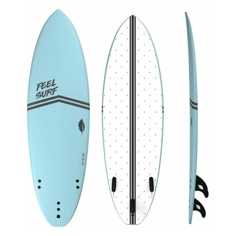Planche de surf en mousse 6' FEEL SURF - 6' x 21' x 2'' 3/4 - 40,8L - Bleu