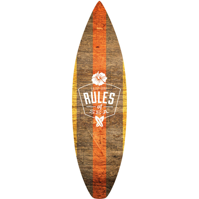 Hxadeco - Planche de surf décorative rules of sea